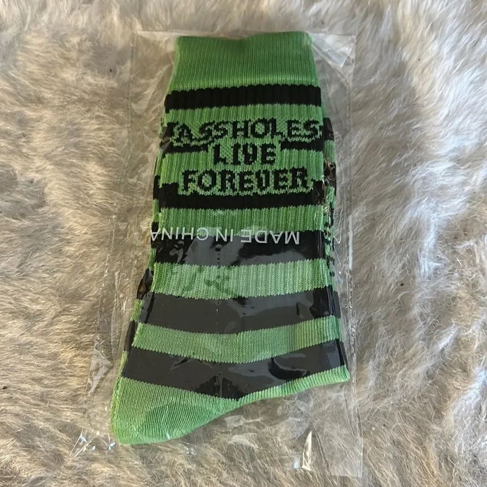Assholes live forever socks OS (6035) NEW